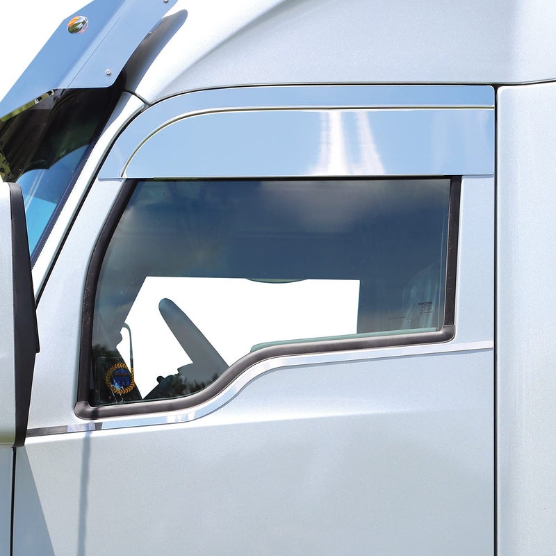 RoadWorks | Stainless Steel 6" Chop Tops for Kenworth T680/T880, Polished Finish | 48057 - Image 1